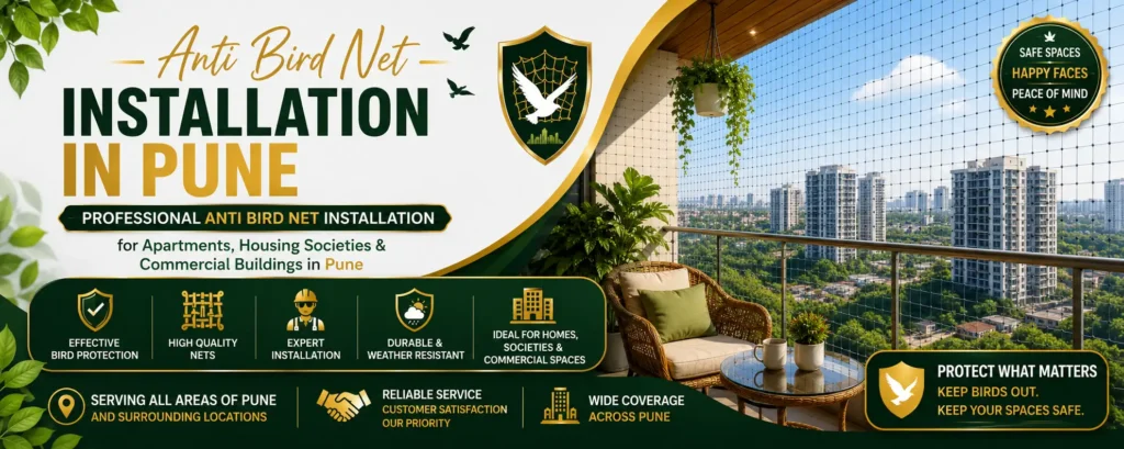 Anti Bird Net Installation in Pune
